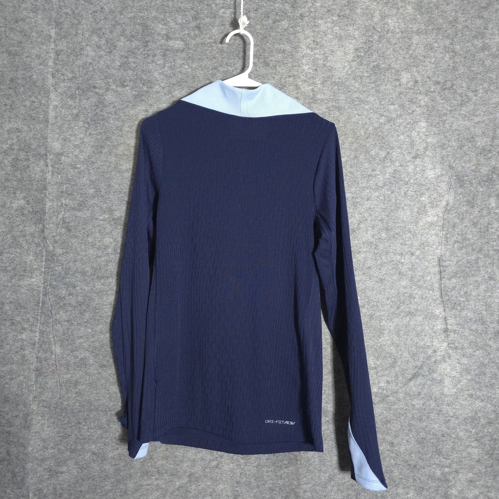 Nike France FFF Drill Top Mens Small Navy Blue FJ1927-498 Dri-FIT ADV Slim Fit - Picture 2 of 10
